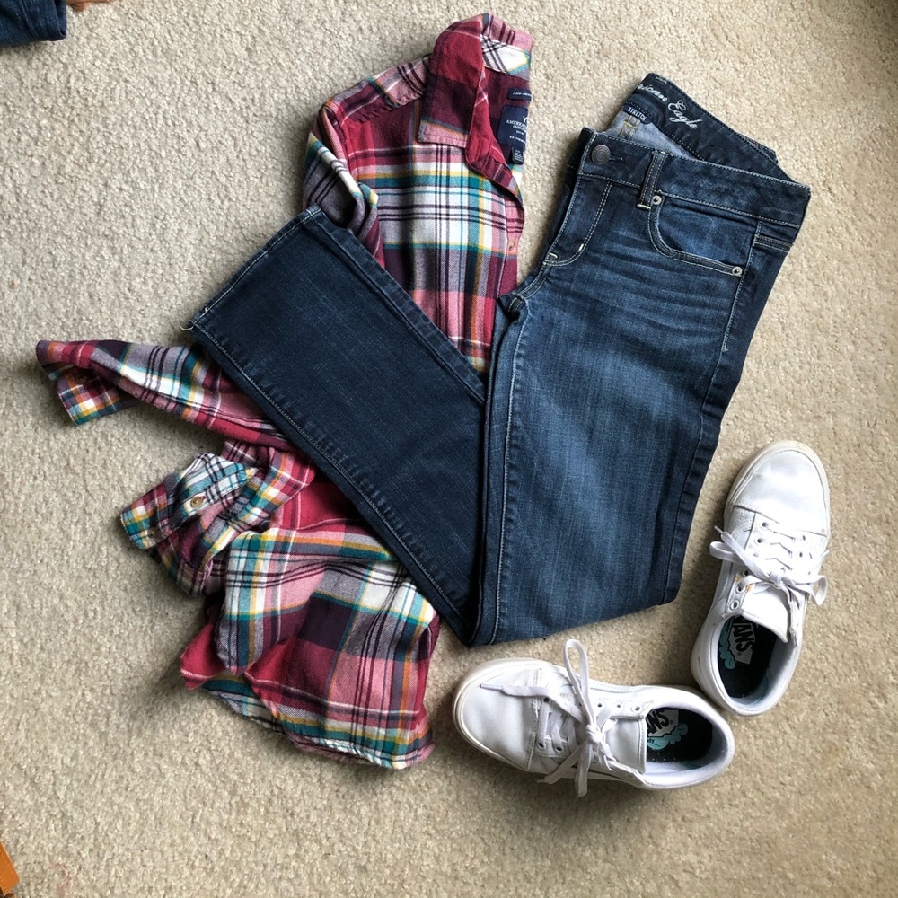 AEO Cool Wash Straight Leg Stretch Jeans
